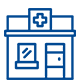 Blue Outline Pharmacy Icon